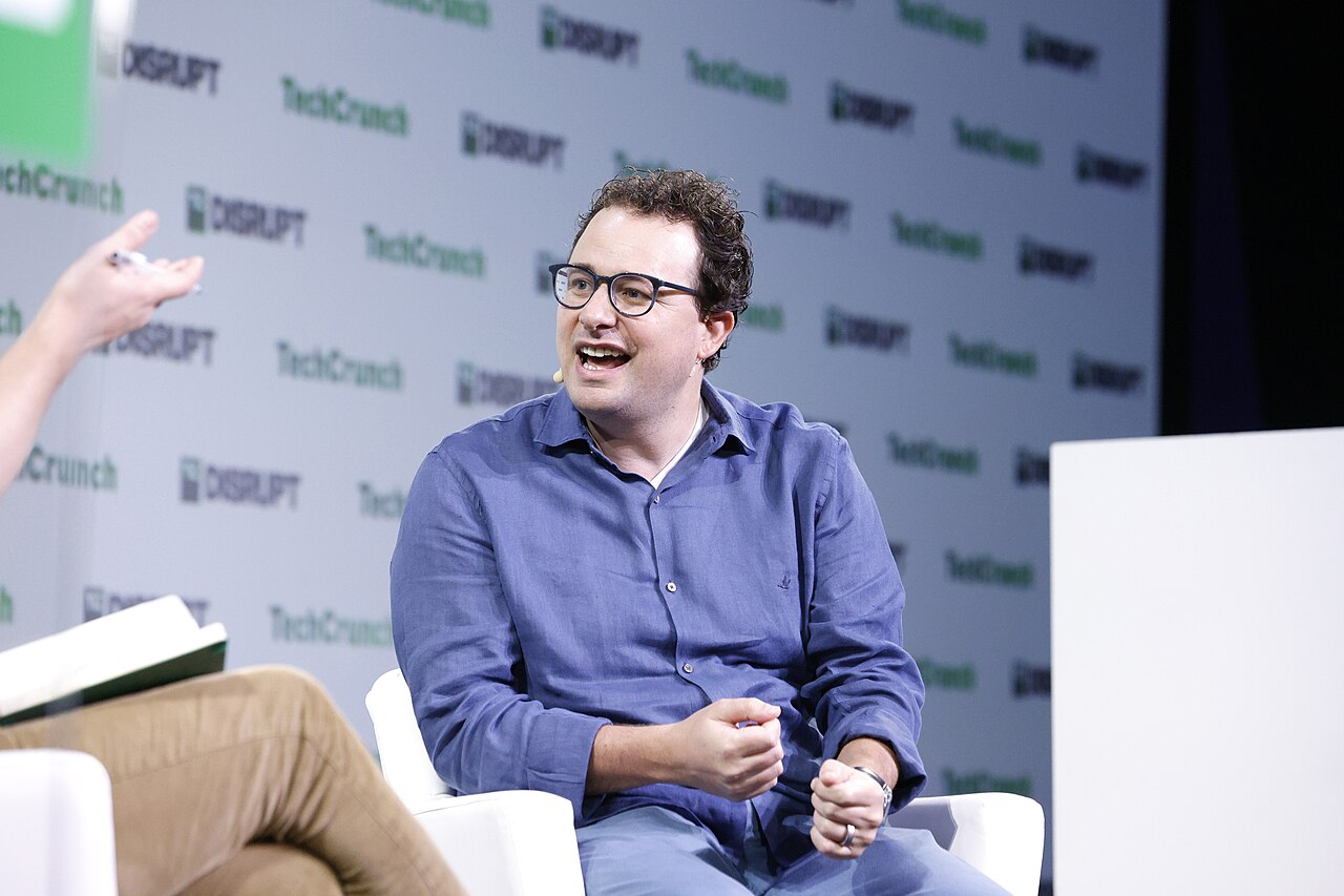 Dario Amodei, chief executive of Anthropic, speaking on stage