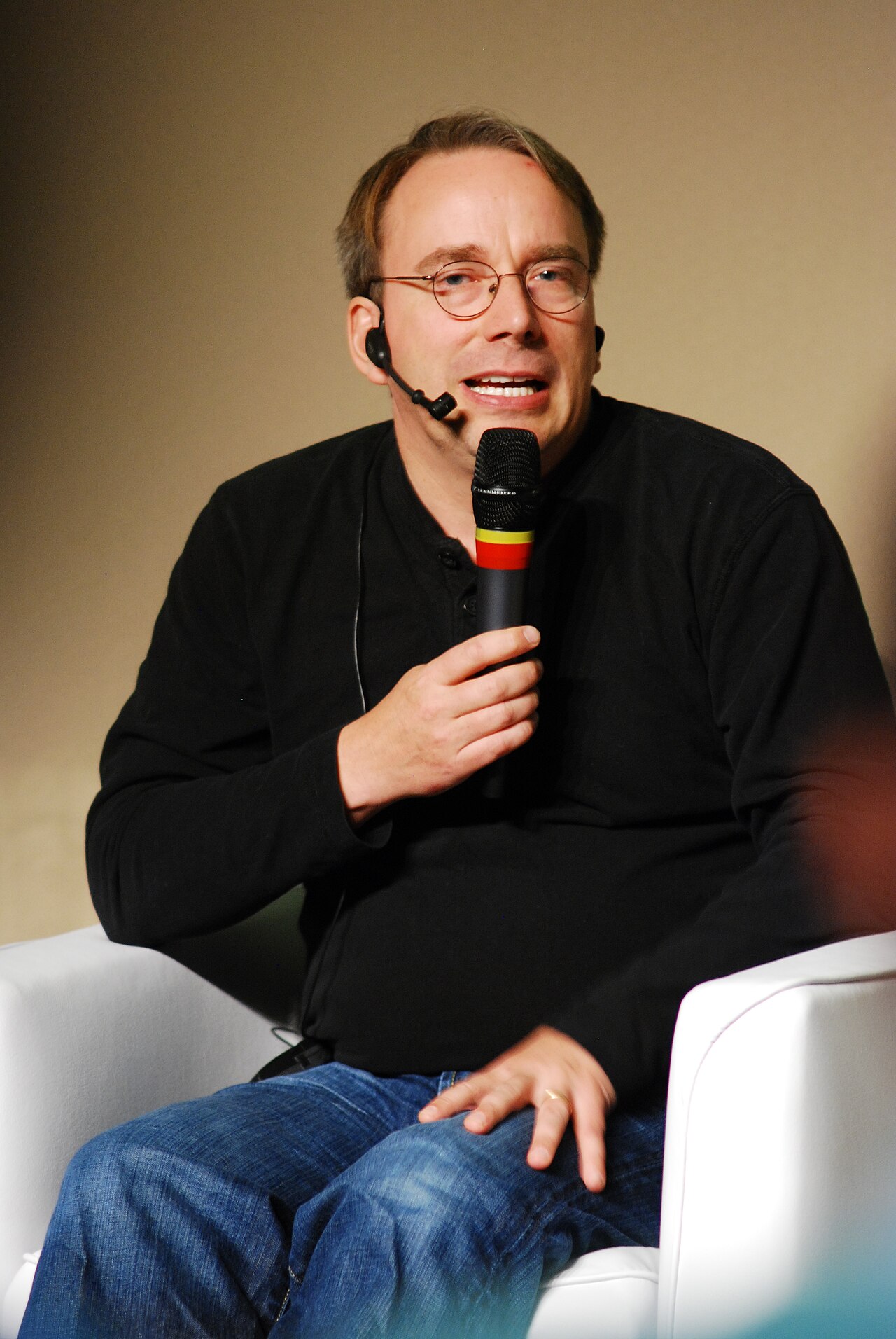 Linus Torvalds, creator of Git, photographed at LinuxCon in 2011