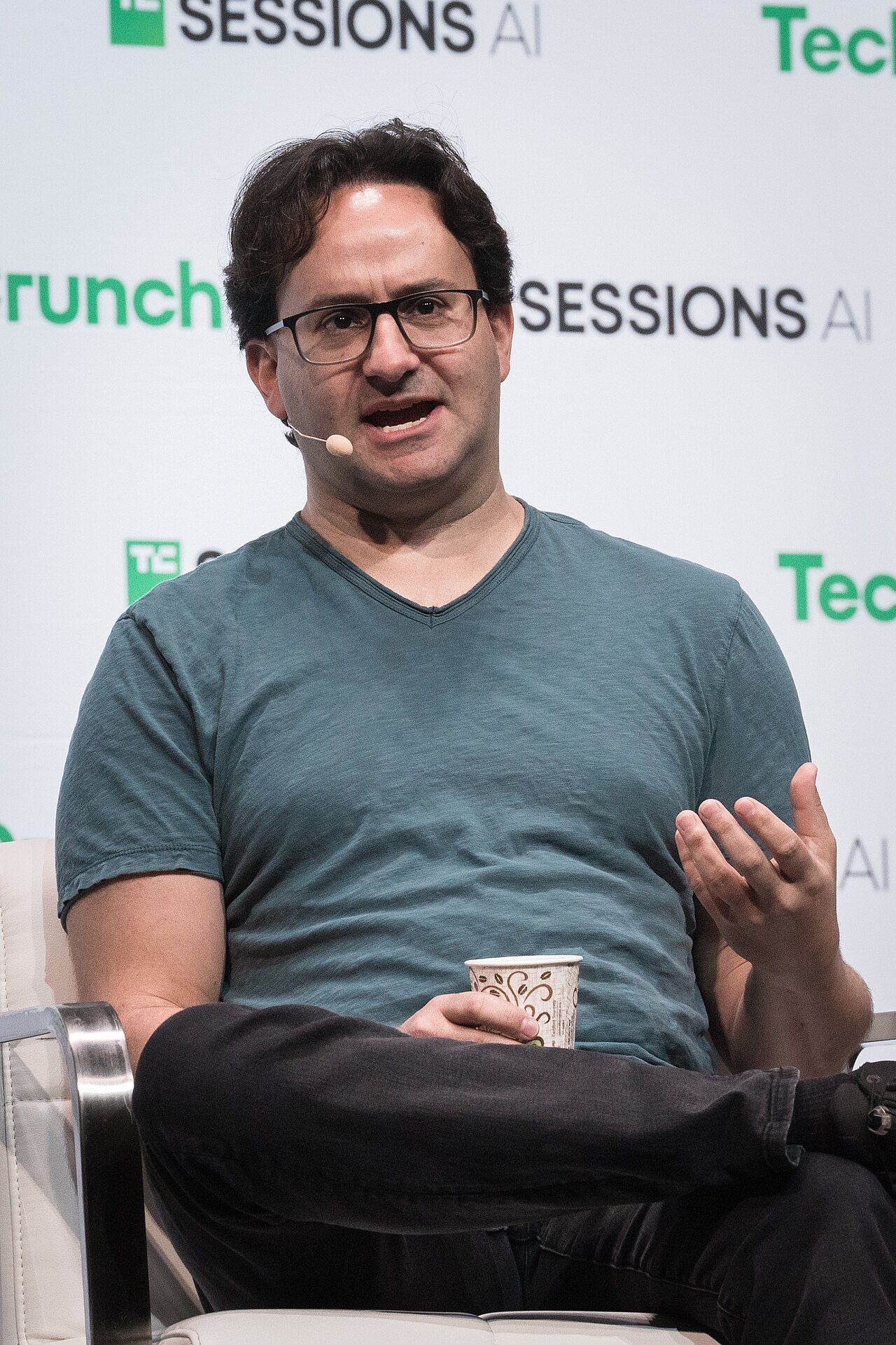Jared Kaplan, co-founder and chief science officer of Anthropic, speaking on stage at TechCrunch Sessions: AI in 2025