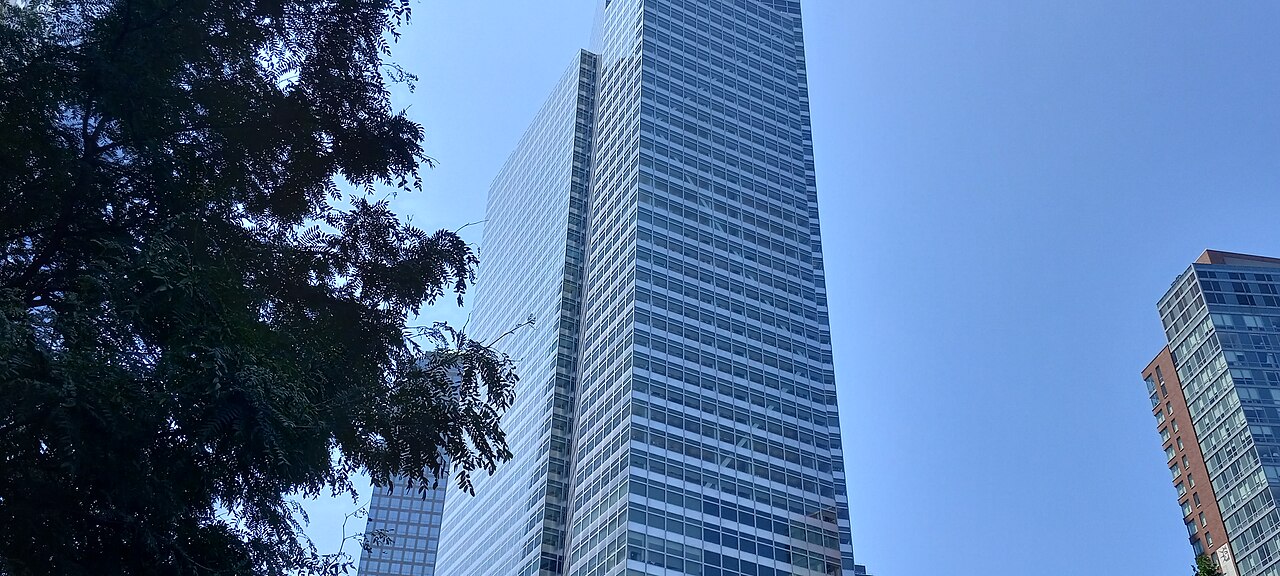 The Goldman Sachs headquarters tower at 200 West Street in Manhattan