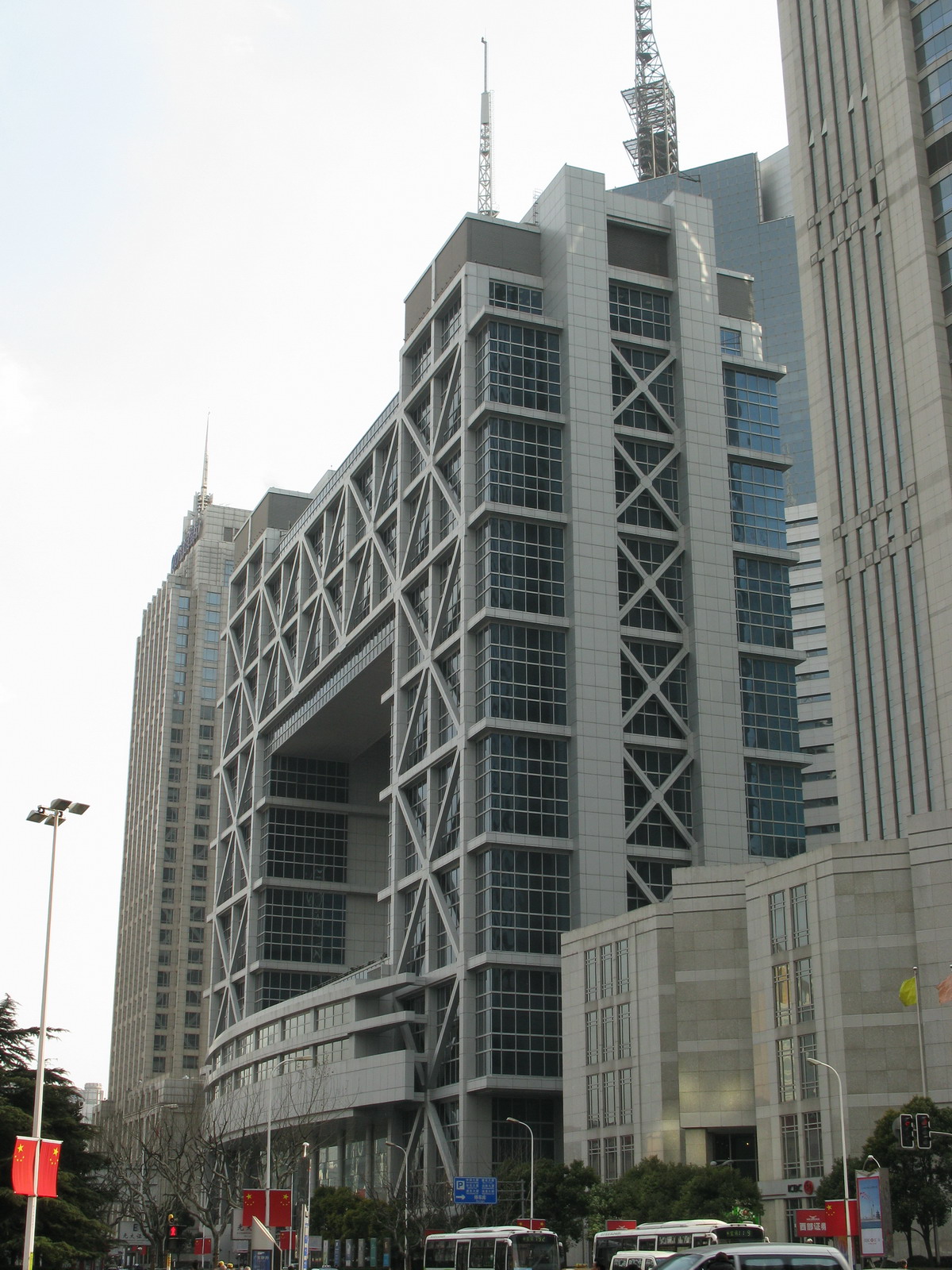 The Shanghai Stock Exchange Building in the Lujiazui financial district of Pudong, Shanghai