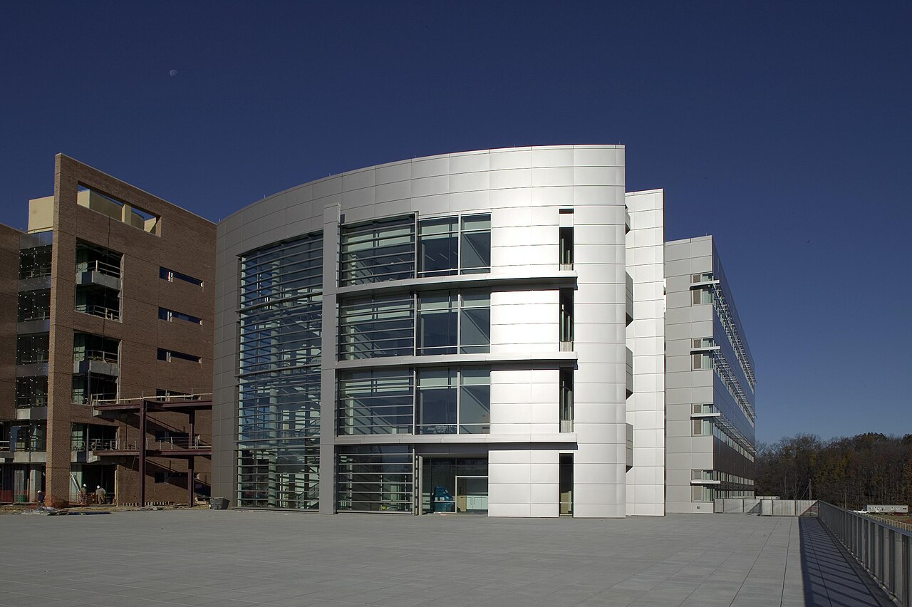 Exterior of FDA Life Sciences Laboratory I, Building 64, on the White Oak campus in Silver Spring, Maryland