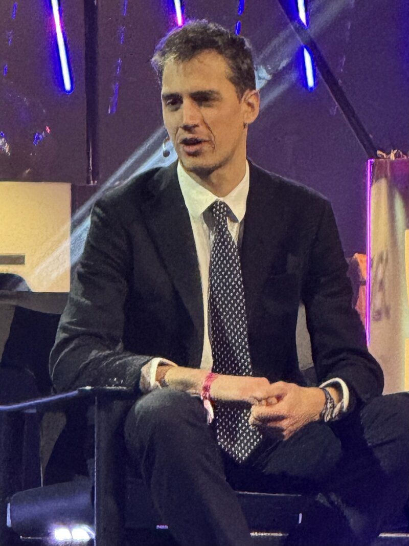 Arthur Mensch, co-founder and CEO of Mistral AI, speaking on stage at Techarena 2026