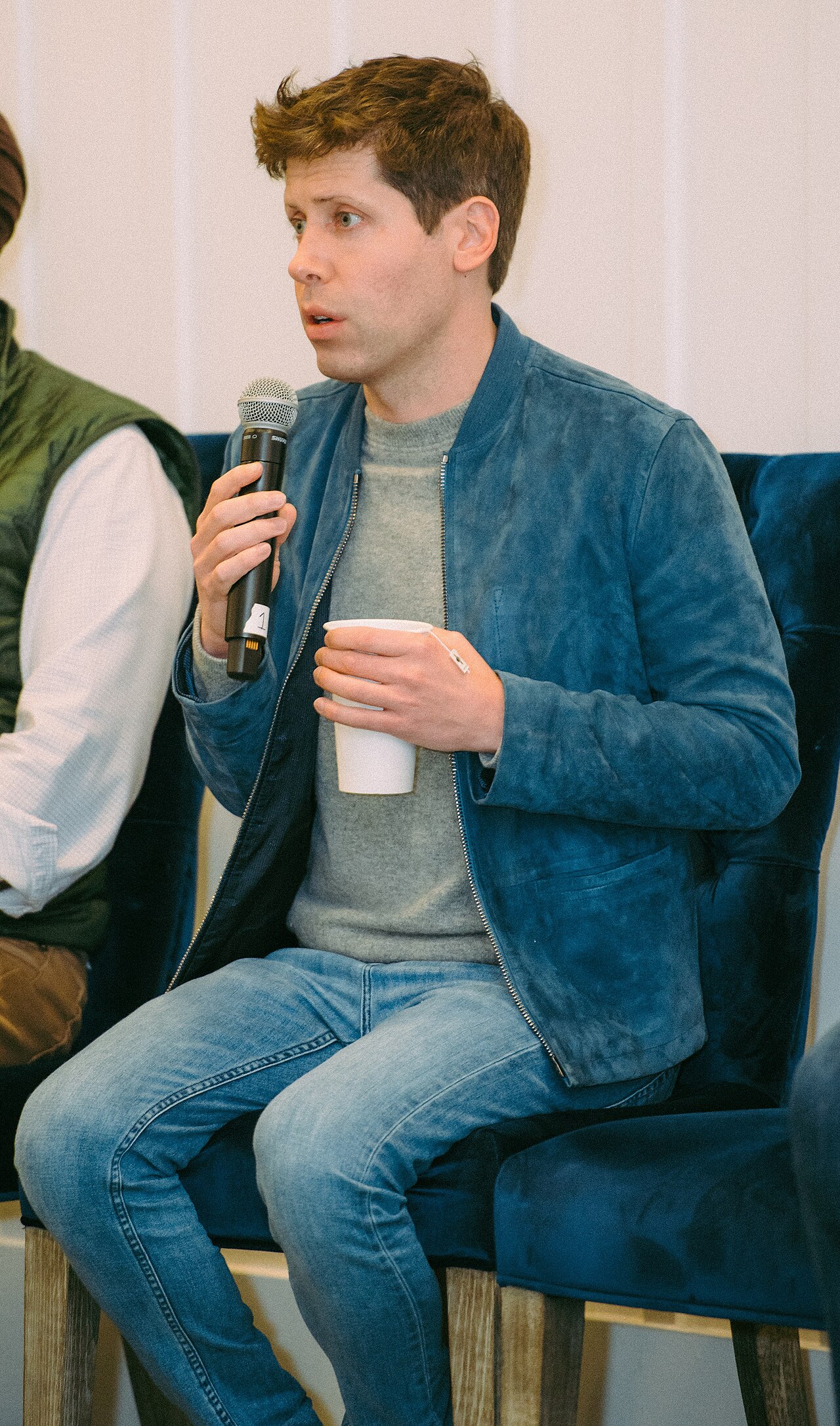 OpenAI chief executive Sam Altman speaking on a panel