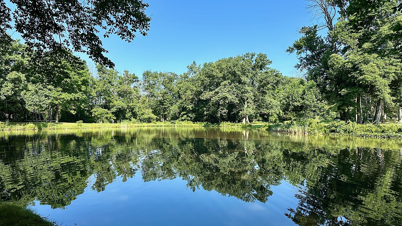 Institute Pond on the grounds of the Institute for Advanced Study in Princeton