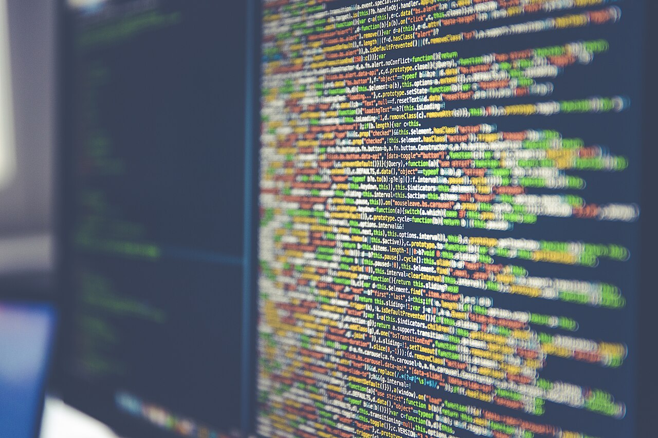 Source code displayed on a computer monitor