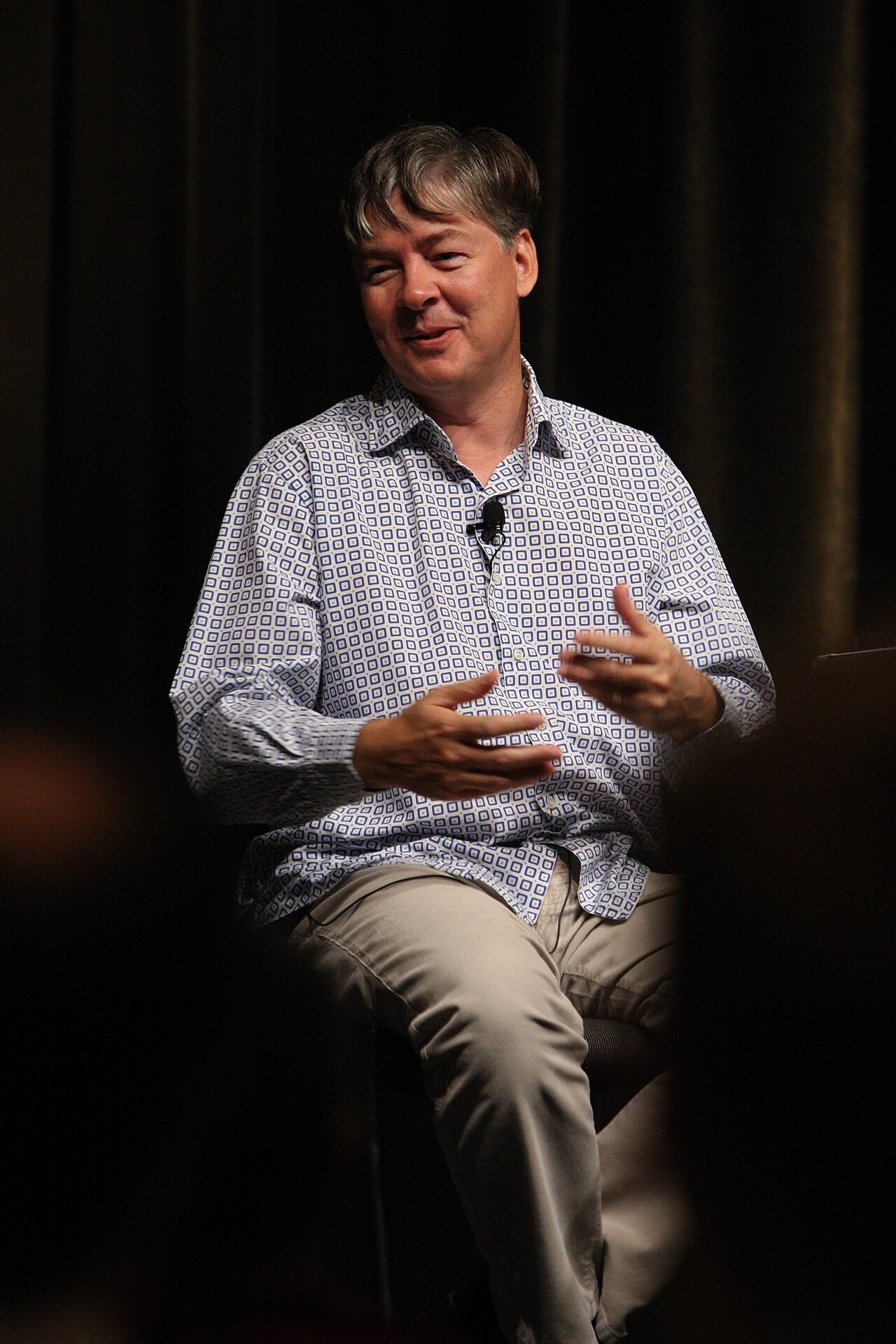 Anders Hejlsberg seated on stage at Microsoft PDC 2008