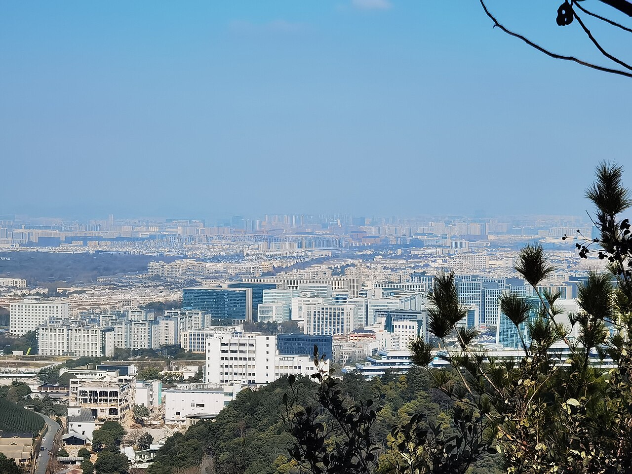 View over the western part of Hangzhou, the Chinese city where DeepSeek is headquartered